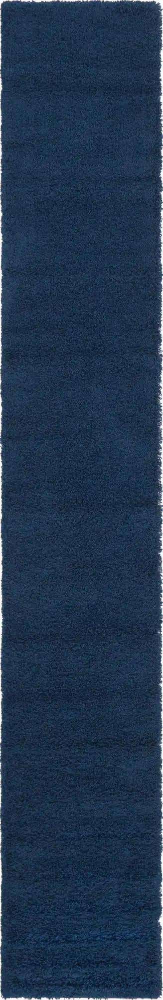 Sapphire Blue 2' 7 x 16' 5 Solid Shag Runner Area Rug Thick Soft Touch Fluffy & Plush Shaggy Pile Durable Minimalist Carpet for Classic Interior Design for Sale at Rug Engine