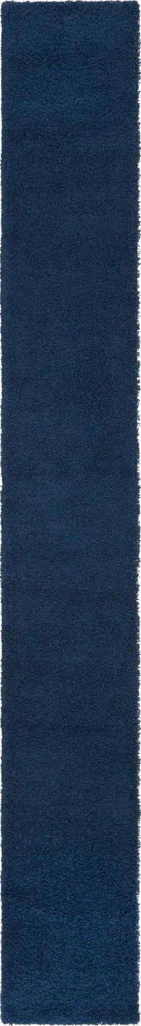 Sapphire Blue 2' 7 x 19' 8 Solid Shag Runner Area Rug Thick Soft Touch Fluffy & Plush Shaggy Pile Durable Minimalist Carpet for Classic Interior Design for Sale at Rug Engine