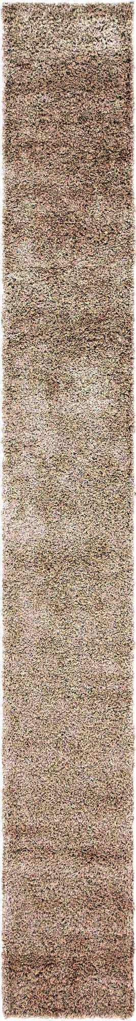 Taupe 2' 7 x 19' 8 Solid Shag Runner Area Rug Thick Soft Touch Fluffy & Plush Shaggy Pile Durable Minimalist Carpet for Classic Interior Design for Sale at Rug Engine