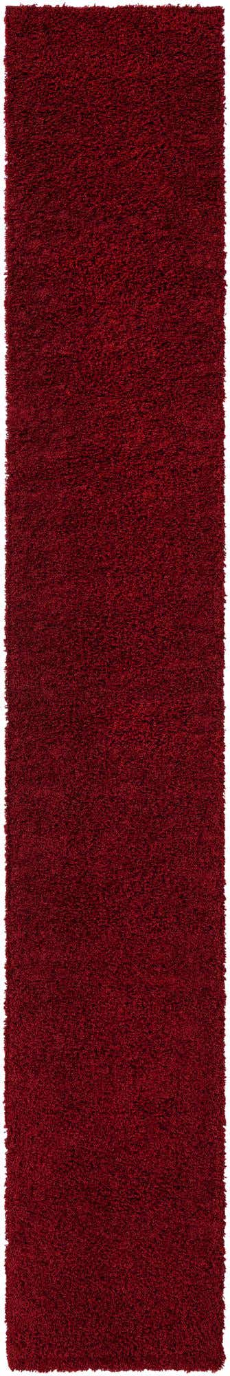 Cherry Red 2' 7 x 16' 5 Solid Shag Runner Area Rug Thick Soft Touch Fluffy & Plush Shaggy Pile Durable Minimalist Carpet for Classic Interior Design for Sale at Rug Engine