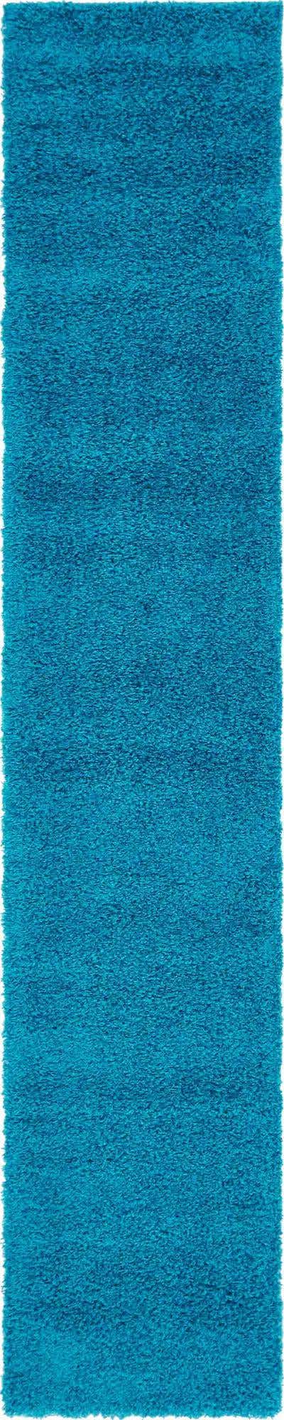 Turquoise 2' 7 x 13' 1 Solid Shag Runner Area Rug Thick Soft Touch Fluffy & Plush Shaggy Pile Durable Minimalist Carpet for Classic Interior Design for Sale at Rug Engine