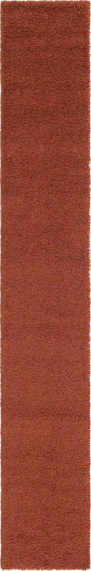 Terracotta 2' 7 x 16' 5 Solid Shag Runner Area Rug Thick Soft Touch Fluffy & Plush Shaggy Pile Durable Minimalist Carpet for Classic Interior Design for Sale at Rug Engine