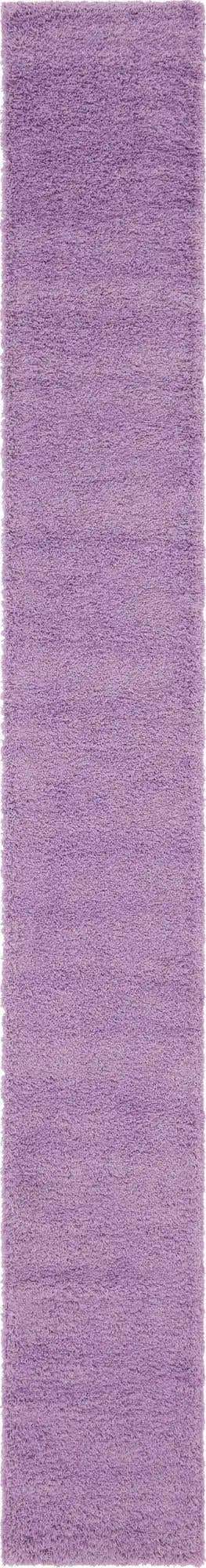 Lilac 2' 7 x 19' 8 Solid Shag Runner Area Rug Thick Soft Touch Fluffy & Plush Shaggy Pile Durable Minimalist Carpet for Classic Interior Design for Sale at Rug Engine