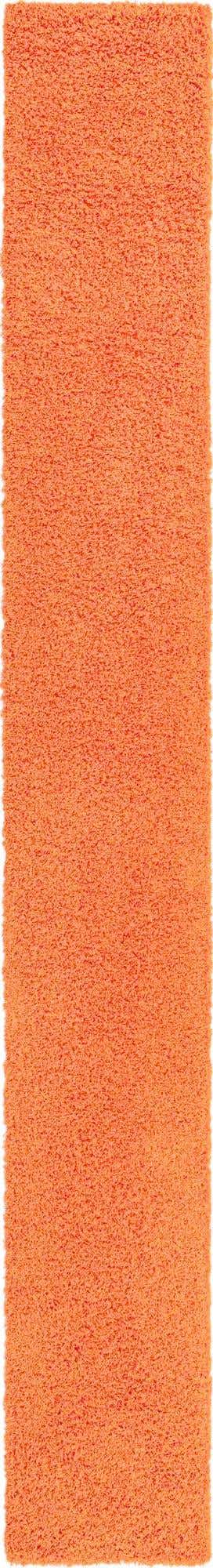 Tiger Orange 2' 7 x 19' 8 Solid Shag Runner Area Rug Thick Soft Touch Fluffy & Plush Shaggy Pile Durable Minimalist Carpet for Classic Interior Design for Sale at Rug Engine