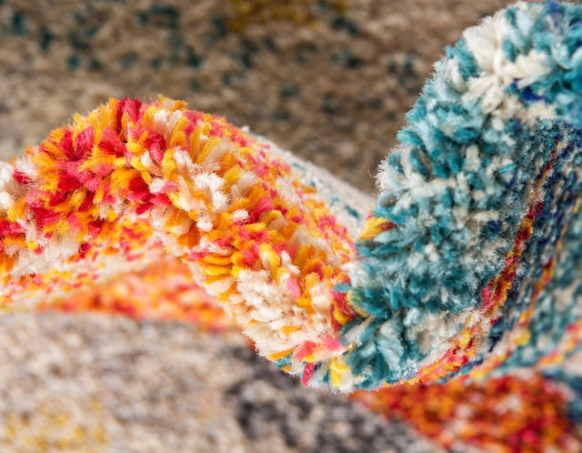 Multicolor 4' 1 x 4' 1 Vita Round Area Rug