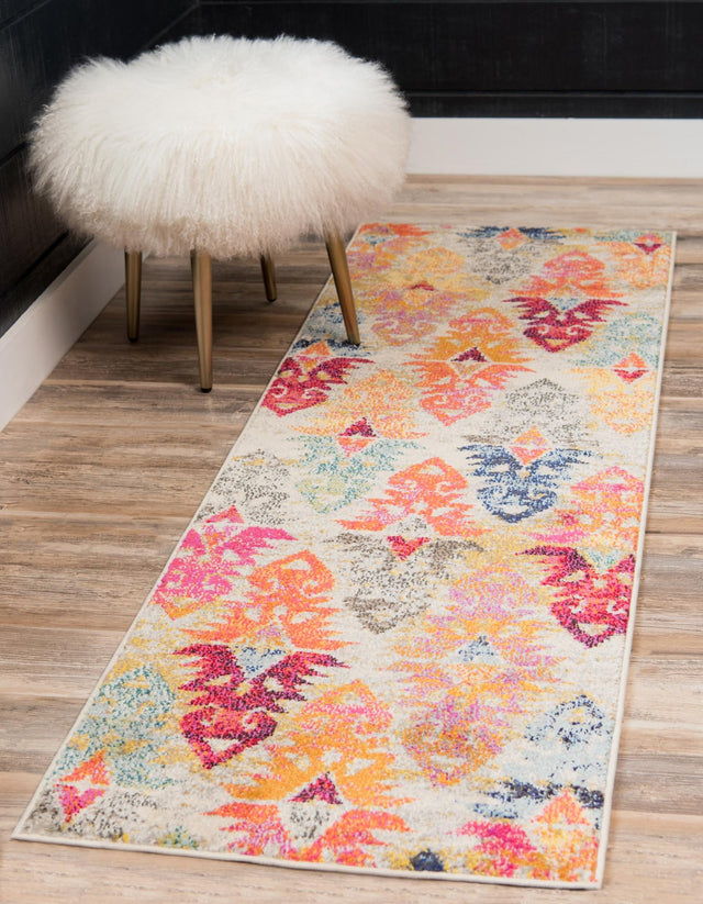 Multicolor 3' x 10' Sedona Runner Area Rug Durable Long Lasting Carpet for Living Rooms, Kitchen, Bedrooms, Office Space, Dorms for Sale at Rug Engine