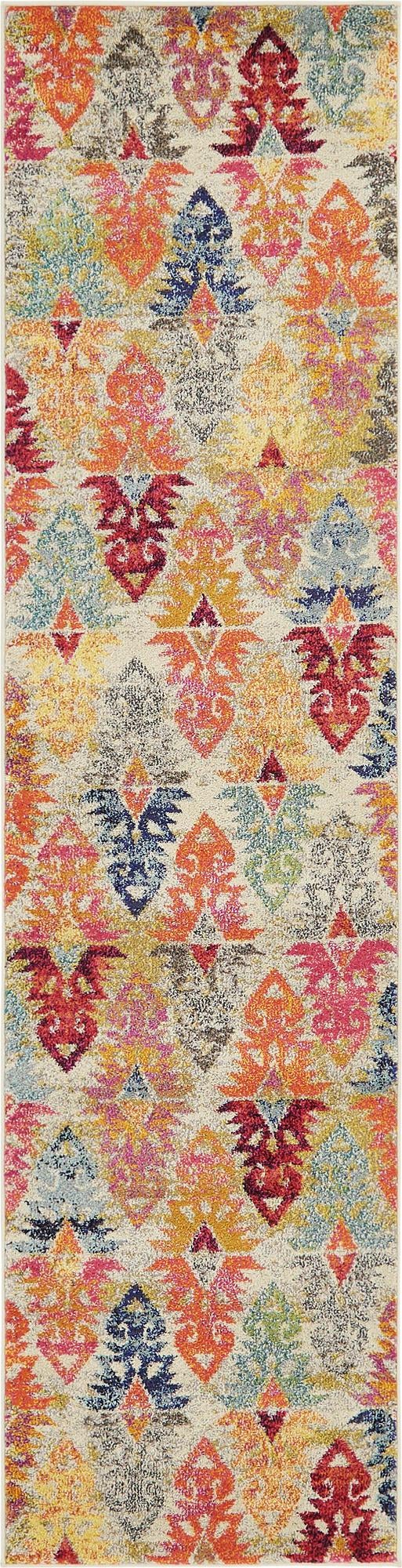 Multicolor 3' x 10' Sedona Runner Area Rug Durable Long Lasting Carpet for Living Rooms, Kitchen, Bedrooms, Office Space, Dorms for Sale at Rug Engine