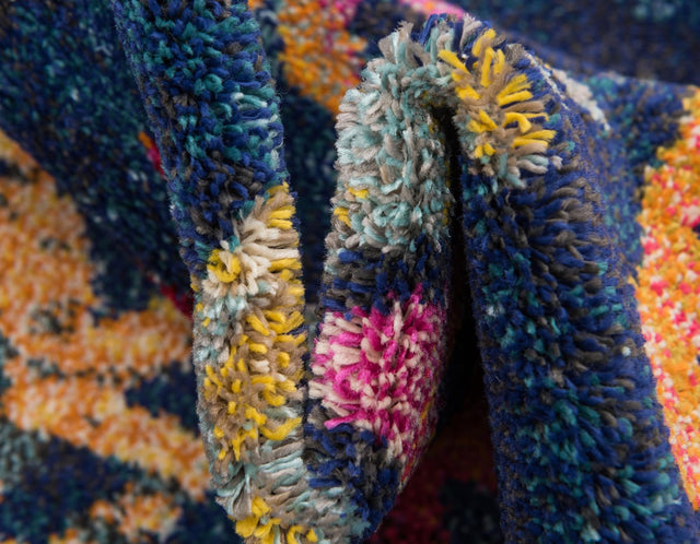 Navy Blue 6' 1 x 6' 1 Sedona Round Area Rug