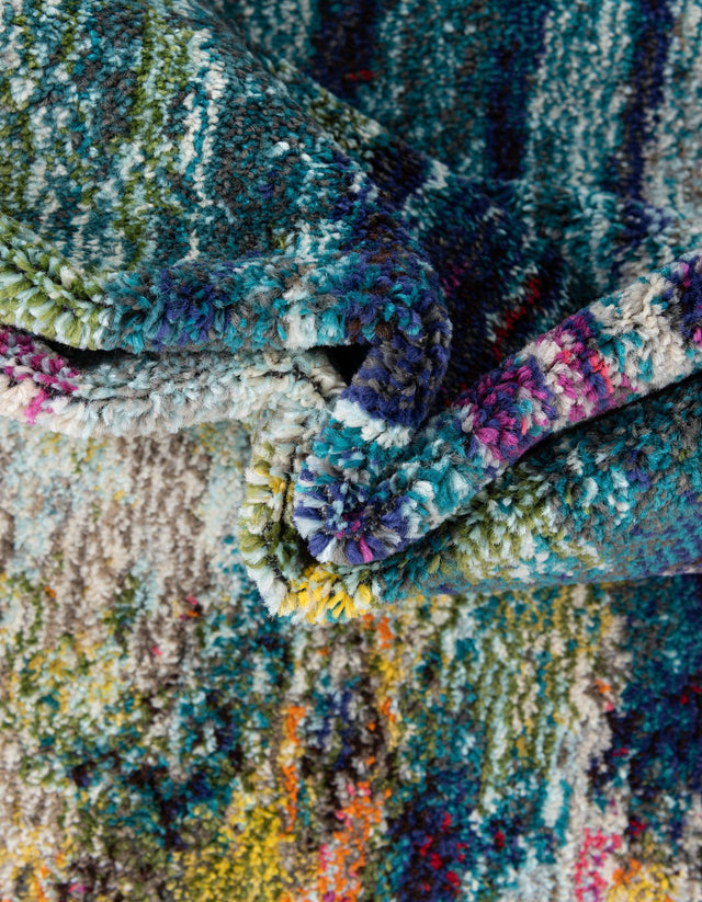 Multicolor 5' 1 x 8' Chromatic Rectangle Area Rug Discounted Clearance Final Sale 100% Polypropylene With Cotton Backing Abstract Modern Colorful Carpet Mat for Home Decor & Interior Design for Sale at Rug Engine