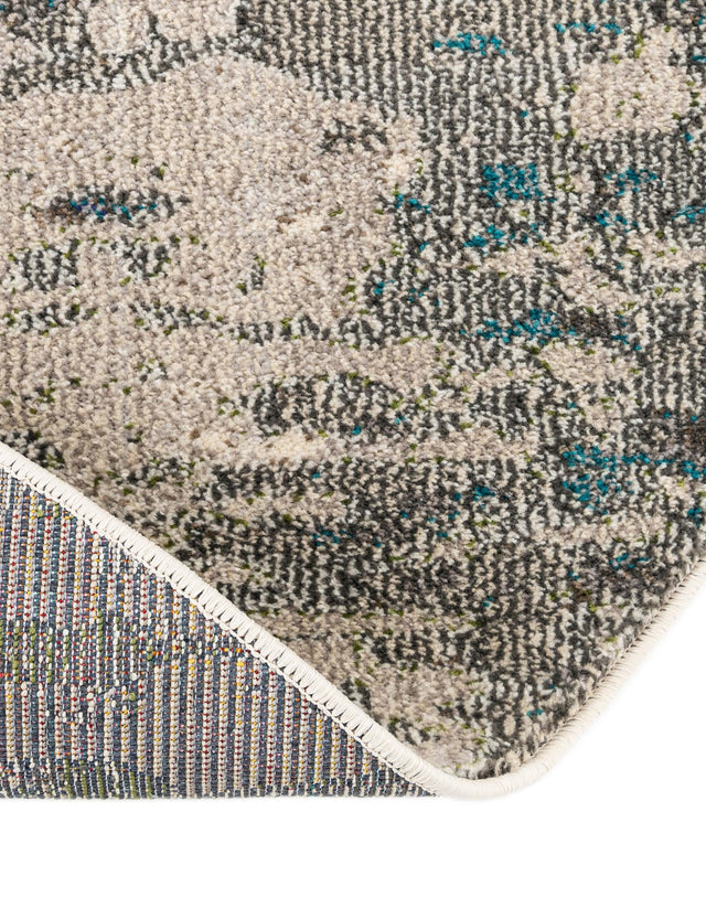 Gray 8' x 8' Chromatic Round Area Rug 100% Polypropylene With Cotton Backing Abstract Modern Colorful Carpet Mat for Home Decor & Interior Design for Sale at Rug Engine