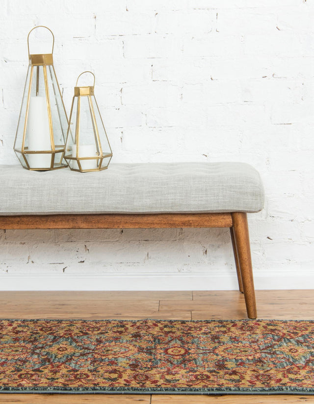 Blue 2' x 6' 1 Edinburgh Runner Area Rug 100% Polypropylene Easy Clean With Cotton Backing Traditional Classic Design Carpet for Living, Dining Room, Office for Sale at Rug Engine