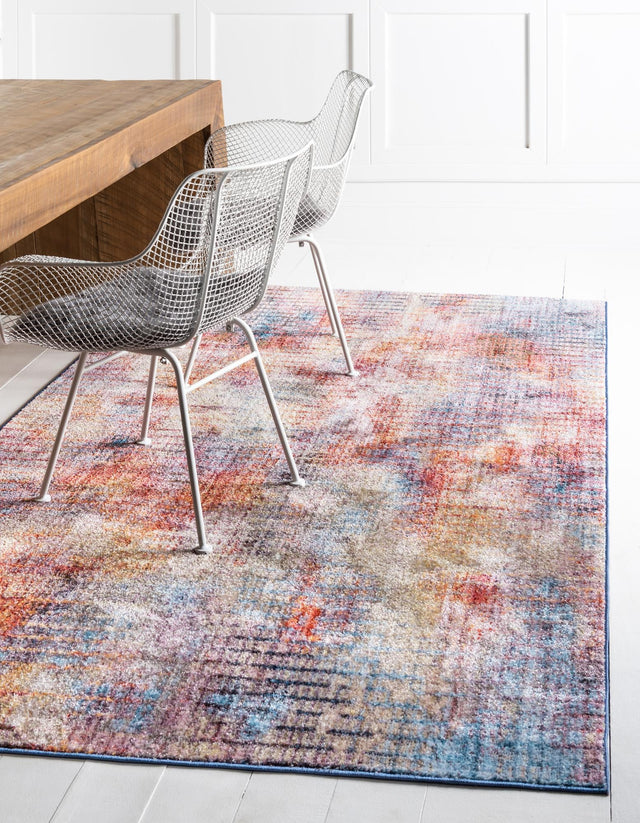 Multicolor 1' 8 x 1' 8 Jill Zarin Downtown Sample Area Rug 100% Polyester (Space-Dyed Yarn) Abstract Modern Colorful Vivid Carpet for Home Interior Design for Sale at Rug Engine