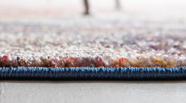 Multicolor 8' x 8' Jill Zarin Downtown Round Area Rug 100% Polyester (Space-Dyed Yarn) Abstract Modern Colorful Vivid Carpet for Home Interior Design for Sale at Rug Engine