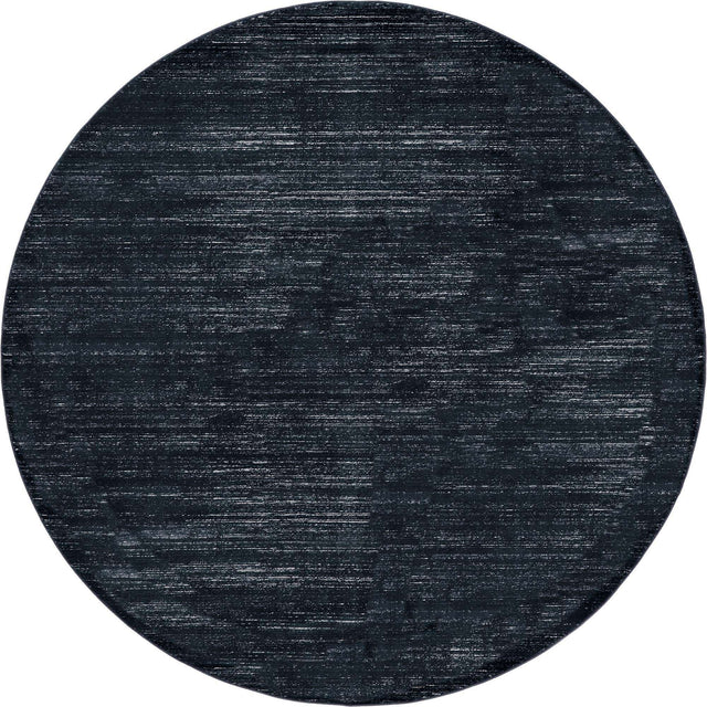 Navy Blue 8' x 8' Jill Zarin Uptown Round Area Rug 70% Polypropylene & 30% Polyester Contemporary Carpet for Living, Dining, Office, Bedroom for Sale at Rug Engine