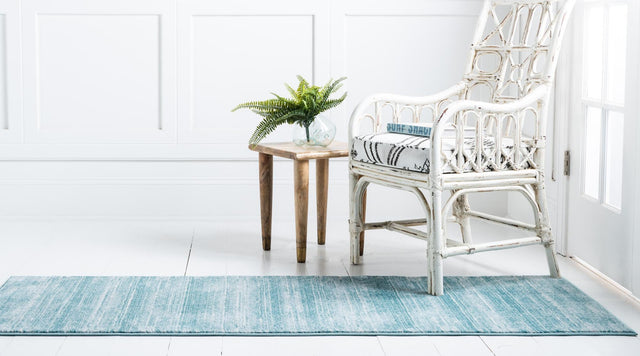 Turquoise 2' 2 x 6' 1 Jill Zarin Uptown Runner Area Rug 70% Polypropylene & 30% Polyester Contemporary Carpet for Living, Dining, Office, Bedroom for Sale at Rug Engine