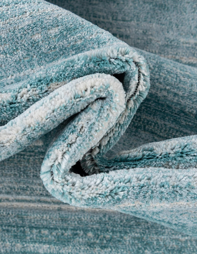 Turquoise 2' 2 x 6' 1 Jill Zarin Uptown Runner Area Rug 70% Polypropylene & 30% Polyester Contemporary Carpet for Living, Dining, Office, Bedroom for Sale at Rug Engine