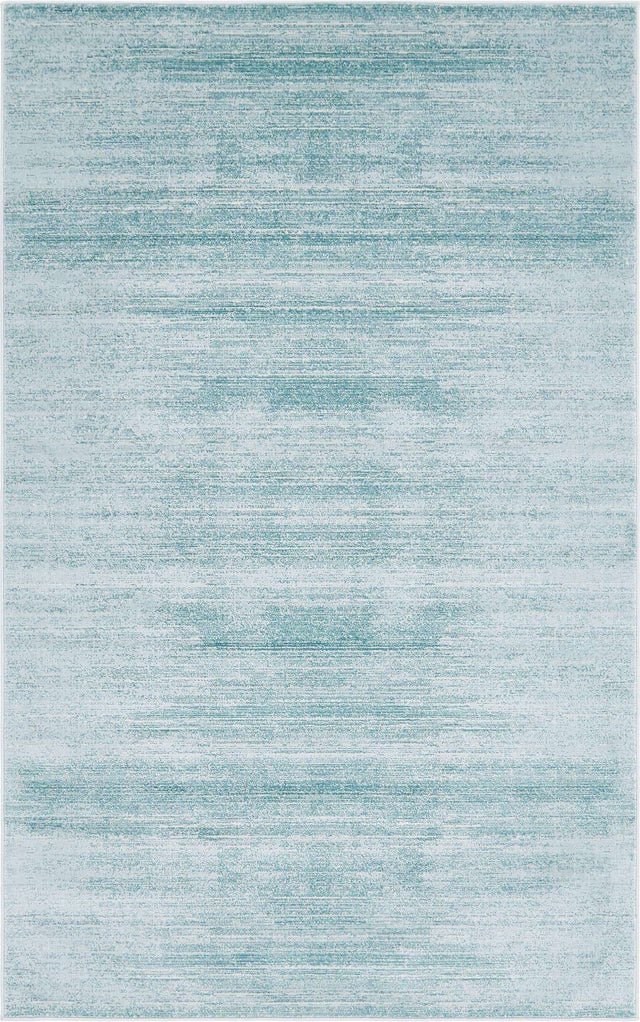 Turquoise 5' 1 x 8' Jill Zarin Uptown Rectangle Area Rug 70% Polypropylene & 30% Polyester Contemporary Carpet for Living, Dining, Office, Bedroom for Sale at Rug Engine