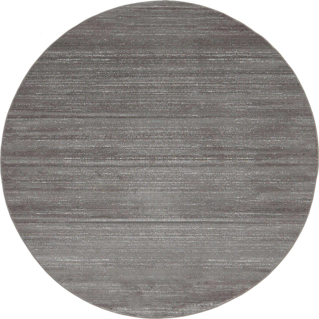 Gray 8' x 8' Jill Zarin Uptown Round Area Rug 70% Polypropylene & 30% Polyester Contemporary Carpet for Living, Dining, Office, Bedroom for Sale at Rug Engine