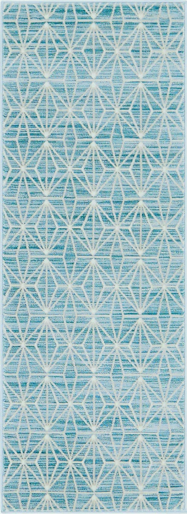 Blue 2' 2 x 6' 1 Jill Zarin Uptown Runner Area Rug 70% Polypropylene & 30% Polyester Contemporary Carpet for Living, Dining, Office, Bedroom for Sale at Rug Engine
