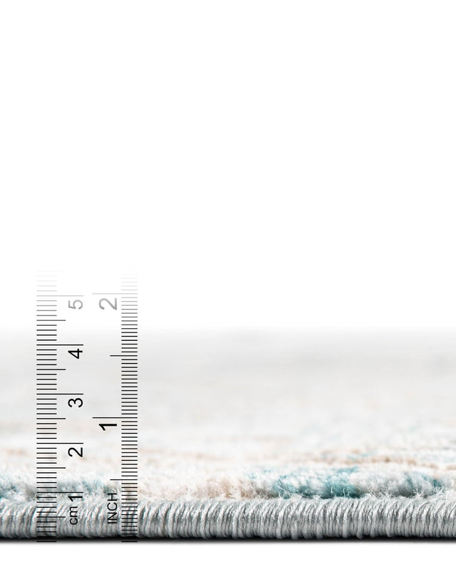 Blue 4' 1 x 6' 1 Jill Zarin Uptown Rectangle Area Rug 70% Polypropylene & 30% Polyester Contemporary Carpet for Living, Dining, Office, Bedroom for Sale at Rug Engine