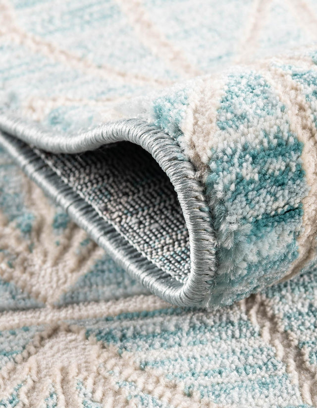 Blue 4' 1 x 6' 1 Jill Zarin Uptown Rectangle Area Rug 70% Polypropylene & 30% Polyester Contemporary Carpet for Living, Dining, Office, Bedroom for Sale at Rug Engine