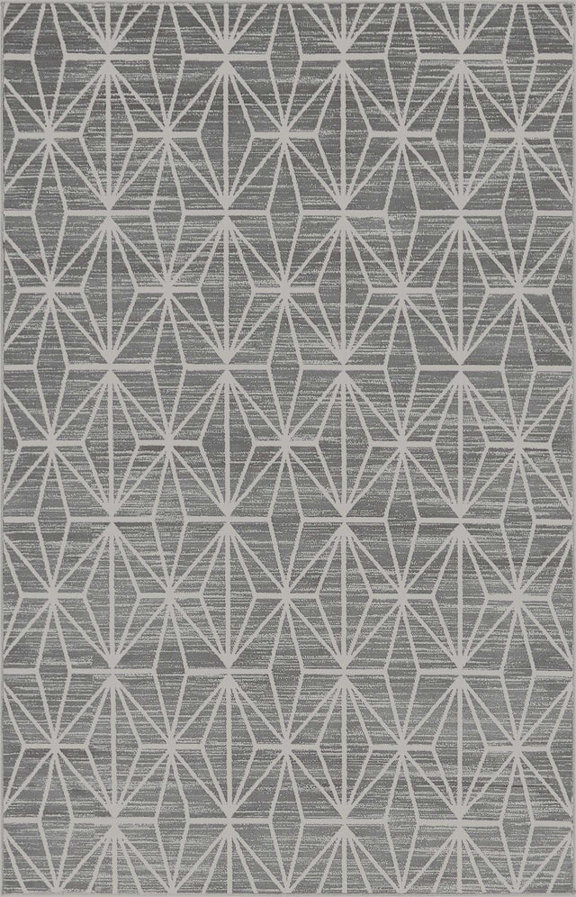 Gray 4' 1 x 6' 1 Jill Zarin Uptown Rectangle Area Rug 70% Polypropylene & 30% Polyester Contemporary Carpet for Living, Dining, Office, Bedroom for Sale at Rug Engine