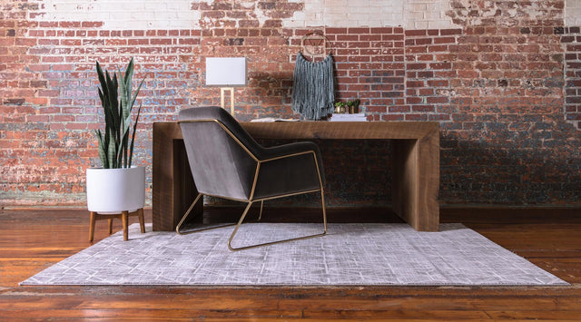 Gray 9' x 12' 2 Jill Zarin Uptown Rectangle Area Rug 70% Polypropylene & 30% Polyester Contemporary Carpet for Living, Dining, Office, Bedroom for Sale at Rug Engine