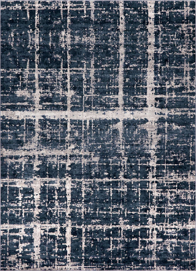 Navy Blue 9' x 12' 2 Jill Zarin Uptown Rectangle Area Rug 70% Polypropylene & 30% Polyester Contemporary Carpet for Living, Dining, Office, Bedroom for Sale at Rug Engine