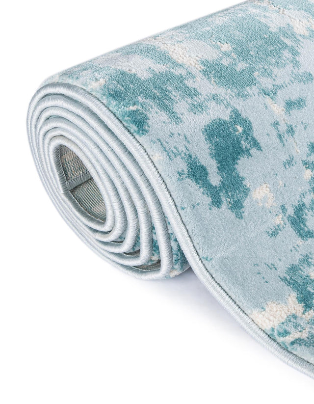 Turquoise 2' 2 x 6' 1 Jill Zarin Uptown Runner Area Rug 70% Polypropylene & 30% Polyester Contemporary Carpet for Living, Dining, Office, Bedroom for Sale at Rug Engine