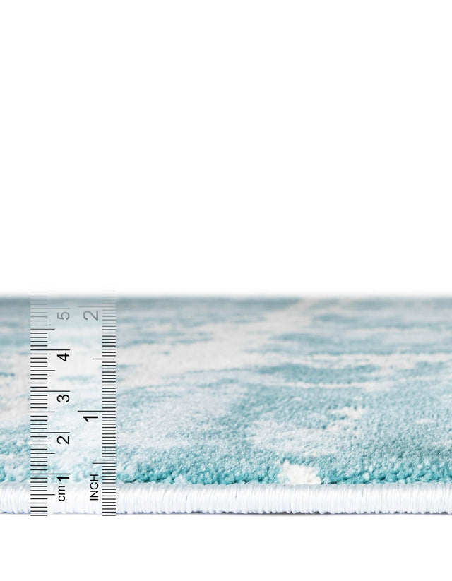 Turquoise 5' 1 x 8' Jill Zarin Uptown Rectangle Area Rug 70% Polypropylene & 30% Polyester Contemporary Carpet for Living, Dining, Office, Bedroom for Sale at Rug Engine