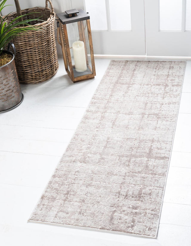 Beige 2' 7 x 13' 11 Jill Zarin Uptown Runner Area Rug 70% Polypropylene & 30% Polyester Contemporary Carpet for Living, Dining, Office, Bedroom for Sale at Rug Engine