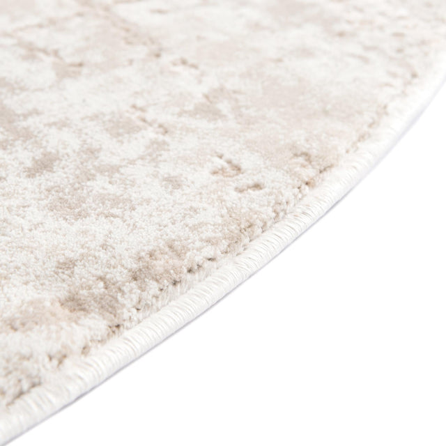 Beige 8' x 8' Jill Zarin Uptown Round Area Rug 70% Polypropylene & 30% Polyester Contemporary Carpet for Living, Dining, Office, Bedroom for Sale at Rug Engine