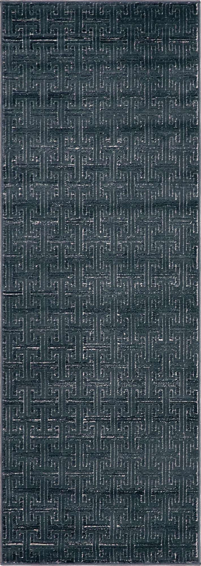 Navy Blue 2' 2 x 6' 1 Jill Zarin Uptown Runner Area Rug 70% Polypropylene & 30% Polyester Contemporary Carpet for Living, Dining, Office, Bedroom for Sale at Rug Engine