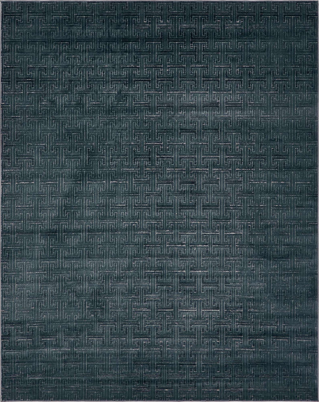 Navy Blue 8' x 10' Jill Zarin Uptown Rectangle Area Rug 70% Polypropylene & 30% Polyester Contemporary Carpet for Living, Dining, Office, Bedroom for Sale at Rug Engine