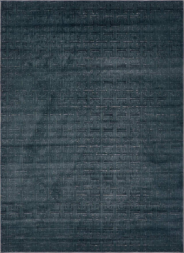 Navy Blue 9' x 12' 2 Jill Zarin Uptown Rectangle Area Rug 70% Polypropylene & 30% Polyester Contemporary Carpet for Living, Dining, Office, Bedroom for Sale at Rug Engine