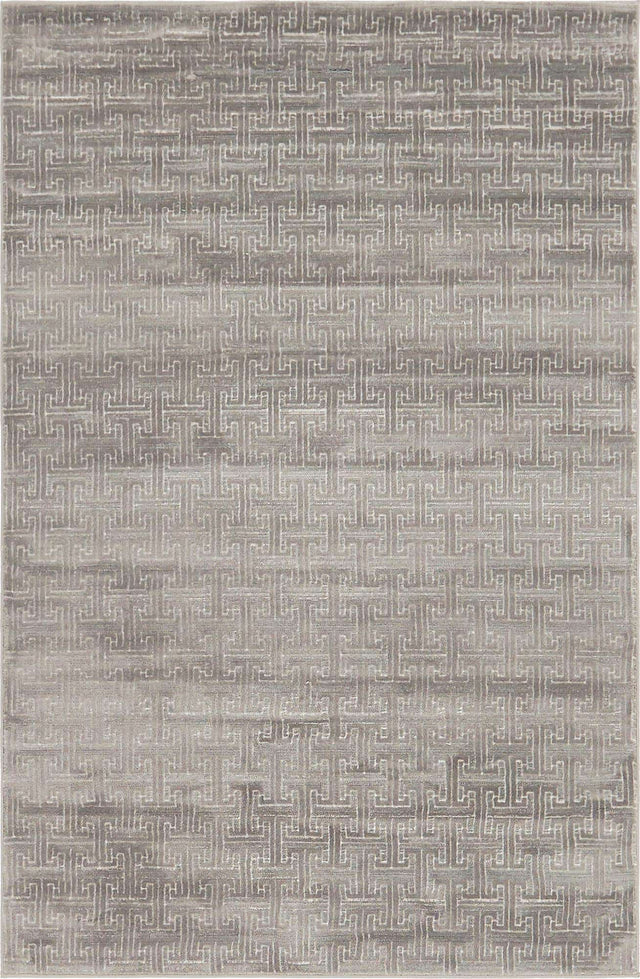 Gray 4' 1 x 6' 1 Jill Zarin Uptown Rectangle Area Rug 70% Polypropylene & 30% Polyester Contemporary Carpet for Living, Dining, Office, Bedroom for Sale at Rug Engine
