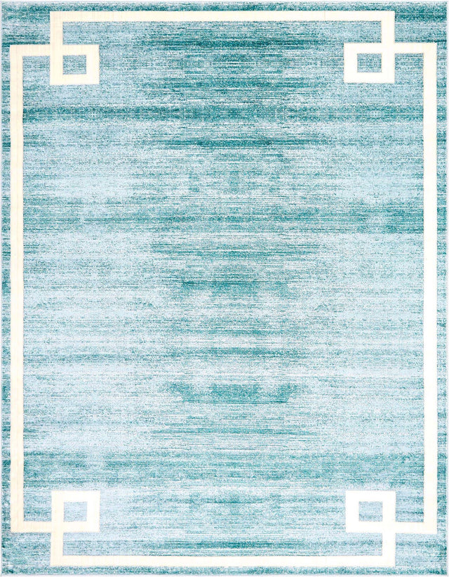 Turquoise 8' x 10' Jill Zarin Uptown Rectangle Area Rug 70% Polypropylene & 30% Polyester Contemporary Carpet for Living, Dining, Office, Bedroom for Sale at Rug Engine