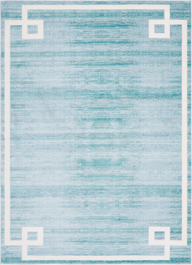 Turquoise 9' x 12' 2 Jill Zarin Uptown Rectangle Area Rug 70% Polypropylene & 30% Polyester Contemporary Carpet for Living, Dining, Office, Bedroom for Sale at Rug Engine