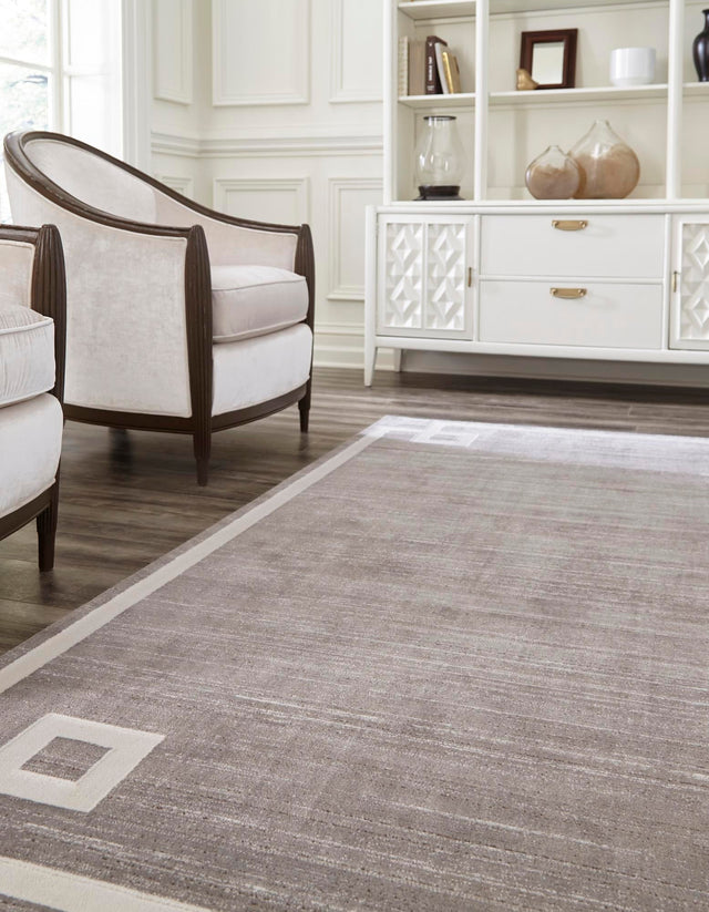 Gray 5' 1 x 8' Jill Zarin Uptown Rectangle Area Rug 70% Polypropylene & 30% Polyester Contemporary Carpet for Living, Dining, Office, Bedroom for Sale at Rug Engine