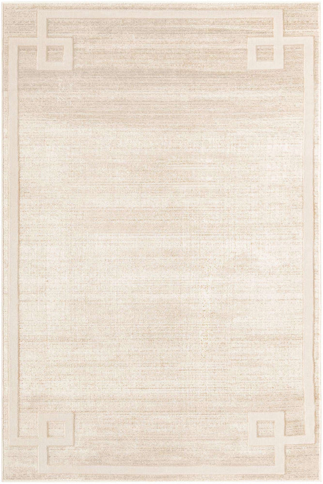 Beige 4' 1 x 6' 1 Jill Zarin Uptown Rectangle Area Rug 70% Polypropylene & 30% Polyester Contemporary Carpet for Living, Dining, Office, Bedroom for Sale at Rug Engine