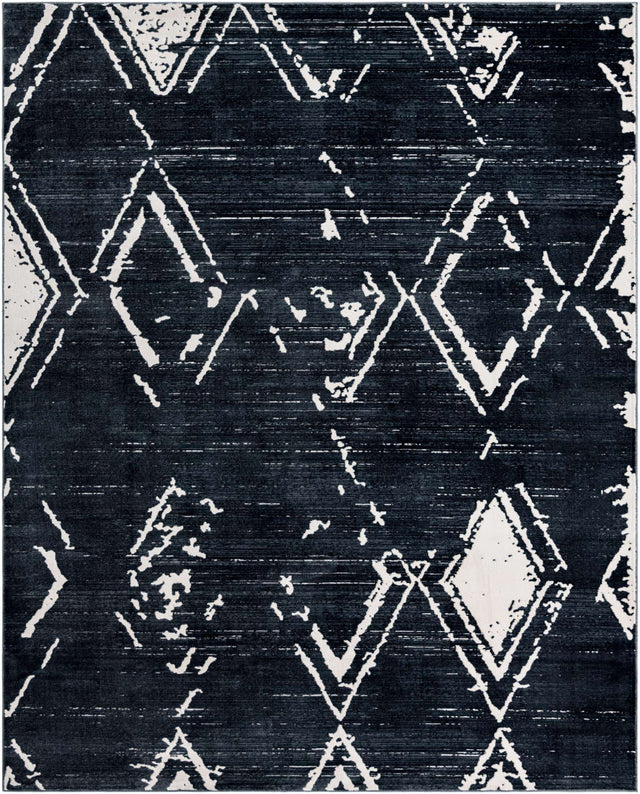 Navy Blue 8' x 10' Jill Zarin Uptown Rectangle Area Rug 70% Polypropylene & 30% Polyester Contemporary Carpet for Living, Dining, Office, Bedroom for Sale at Rug Engine
