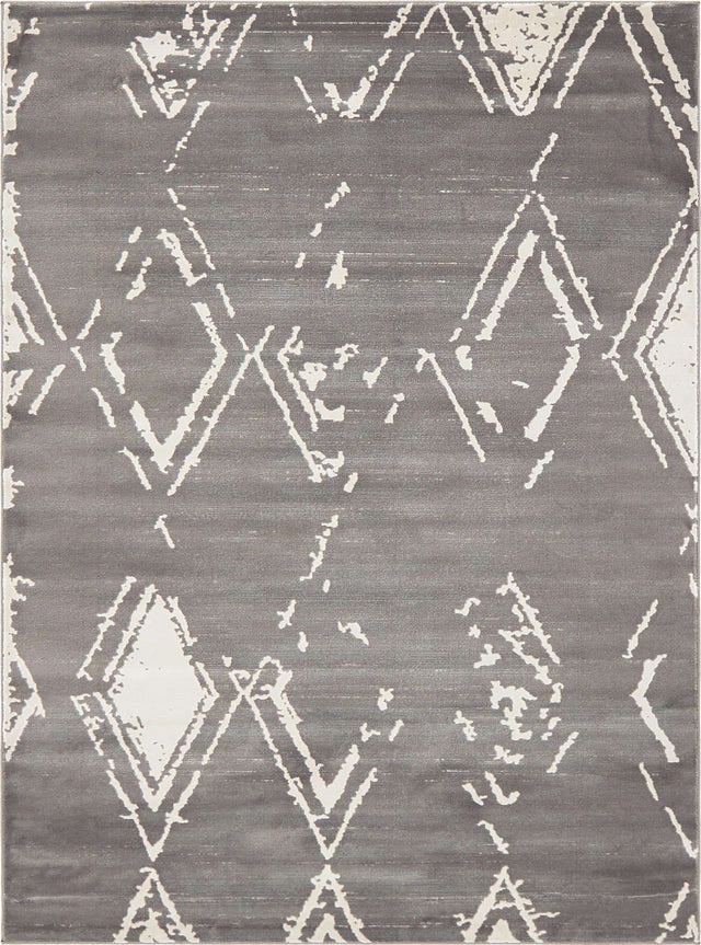 Gray 9' x 12' 2 Jill Zarin Uptown Rectangle Area Rug 70% Polypropylene & 30% Polyester Contemporary Carpet for Living, Dining, Office, Bedroom for Sale at Rug Engine