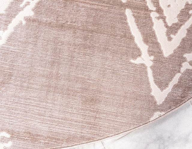 Light Brown 8' x 8' Jill Zarin Uptown Round Area Rug 70% Polypropylene & 30% Polyester Contemporary Carpet for Living, Dining, Office, Bedroom for Sale at Rug Engine