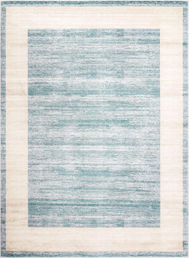 Turquoise 9' x 12' 2 Jill Zarin Uptown Rectangle Area Rug 70% Polypropylene & 30% Polyester Contemporary Carpet for Living, Dining, Office, Bedroom for Sale at Rug Engine