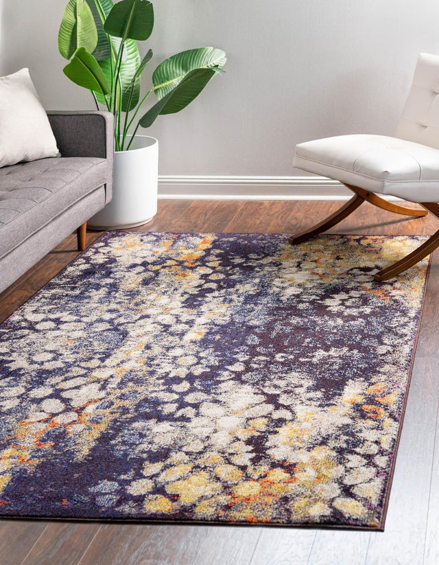 Navy Blue 7' x 10' Vita Rectangle Area Rug