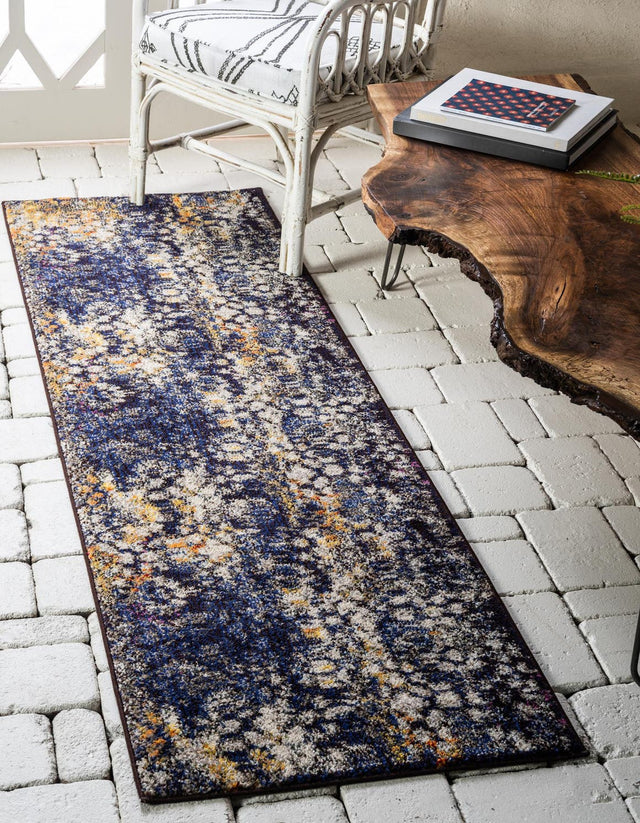 Navy Blue 2' 7 x 10' Vita Runner Area Rug