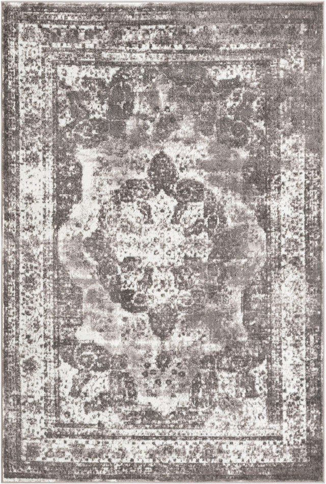 Gray 6' 1 x 9' Sofia Rectangle Area Rug Durable Easy Clean Stain Resistant Unique Carpet for Affordable Interior Home Design for Sale at Rug Engine