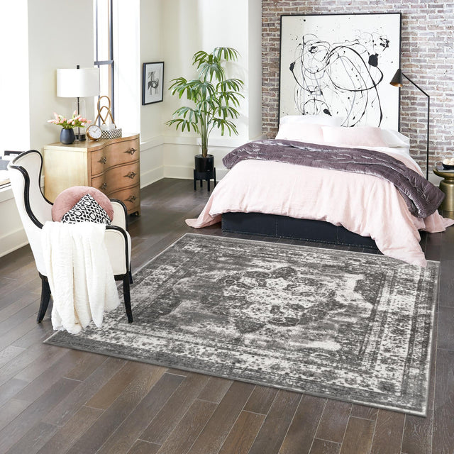 Gray 13' 1 x 13' 1 Sofia Square Area Rug Durable Easy Clean Stain Resistant Unique Carpet for Affordable Interior Home Design for Sale at Rug Engine