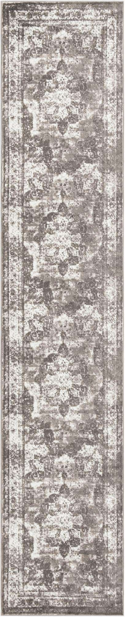Gray 3' 3 x 16' 5 Sofia Runner Area Rug Durable Easy Clean Stain Resistant Unique Carpet for Affordable Interior Home Design for Sale at Rug Engine