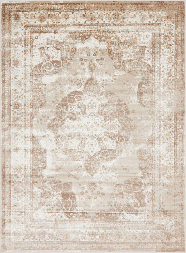 Beige 7' 10 x 11' Sofia Rectangle Area Rug Durable Easy Clean Stain Resistant Unique Carpet for Affordable Interior Home Design for Sale at Rug Engine